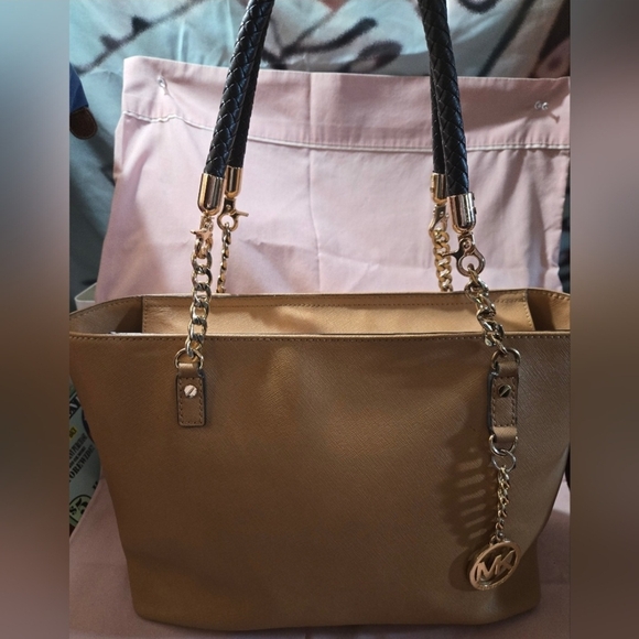 Michael Kors Gold and Black Tote Bag - Picture 1 of 9